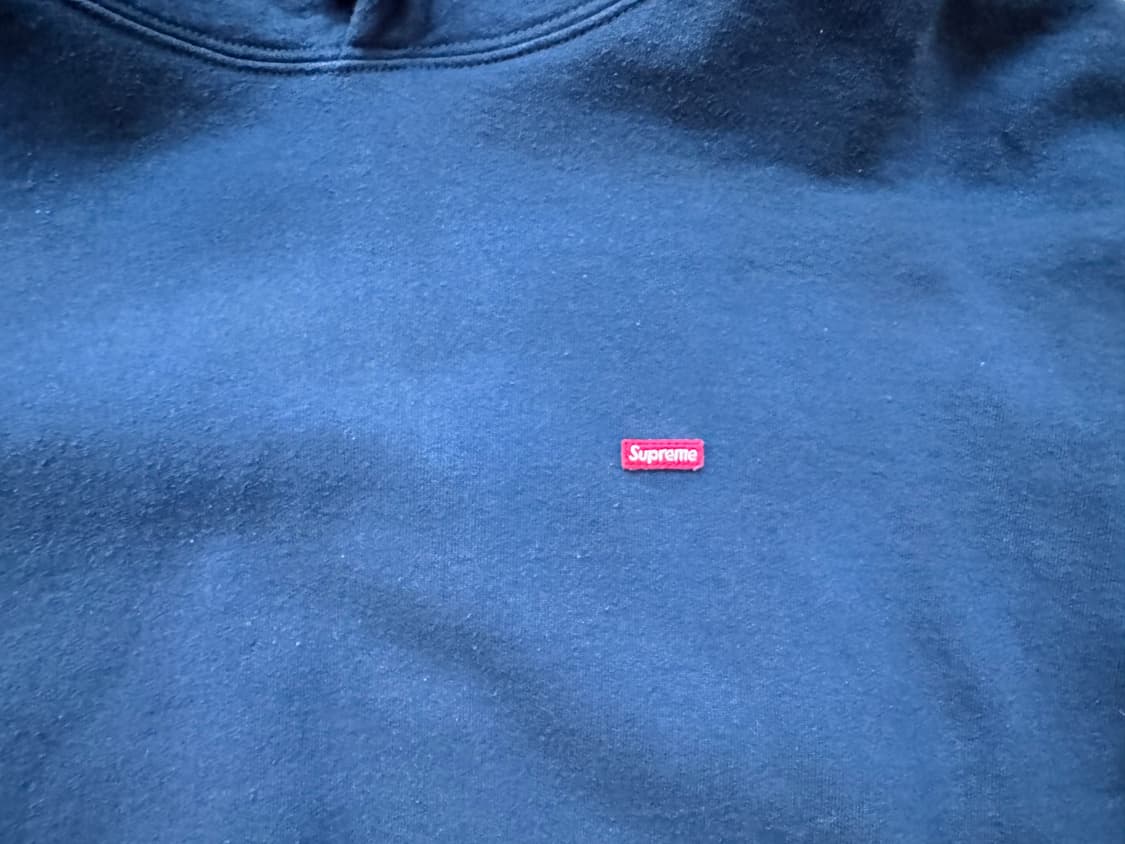 슈프림 스몰박스로고 네이비 후드티 XXL 상품이미지3