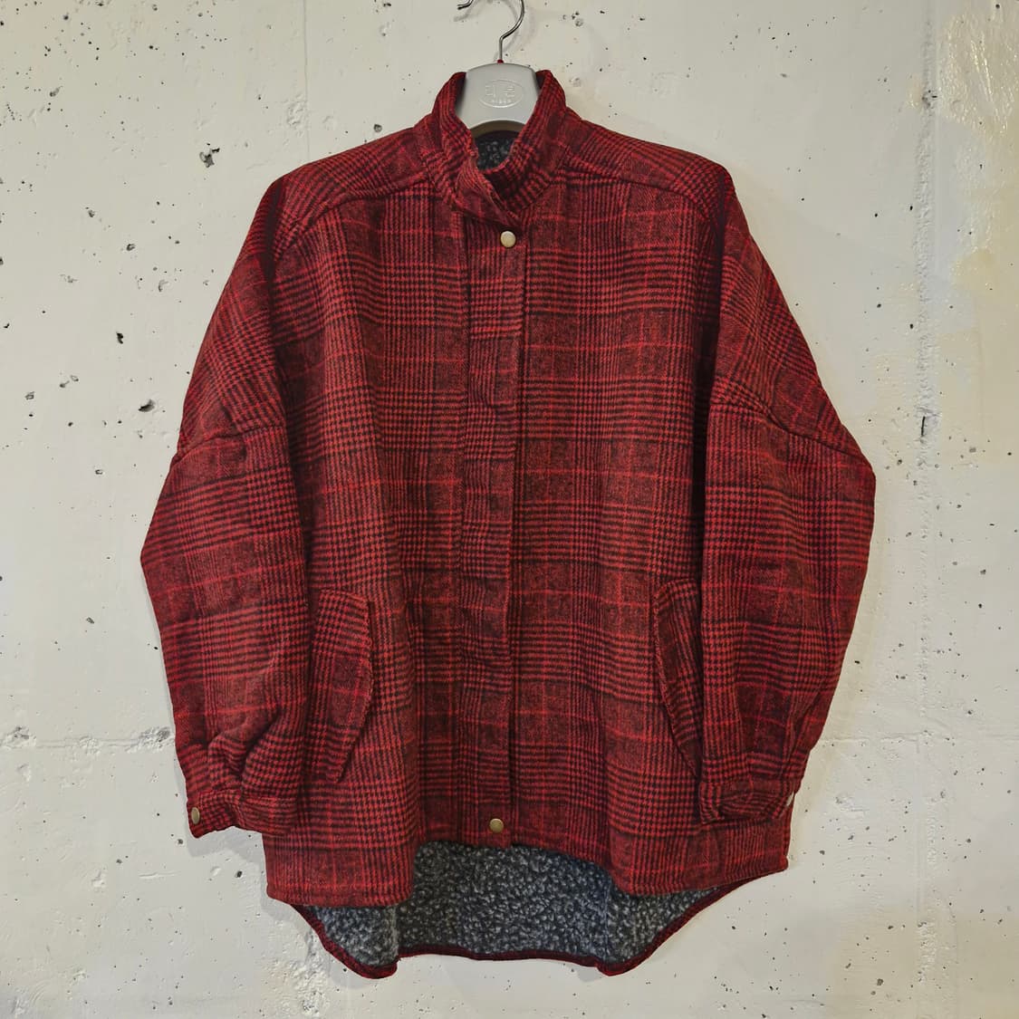 양털 안감 체크 점퍼 F 새상품 상품이미지1