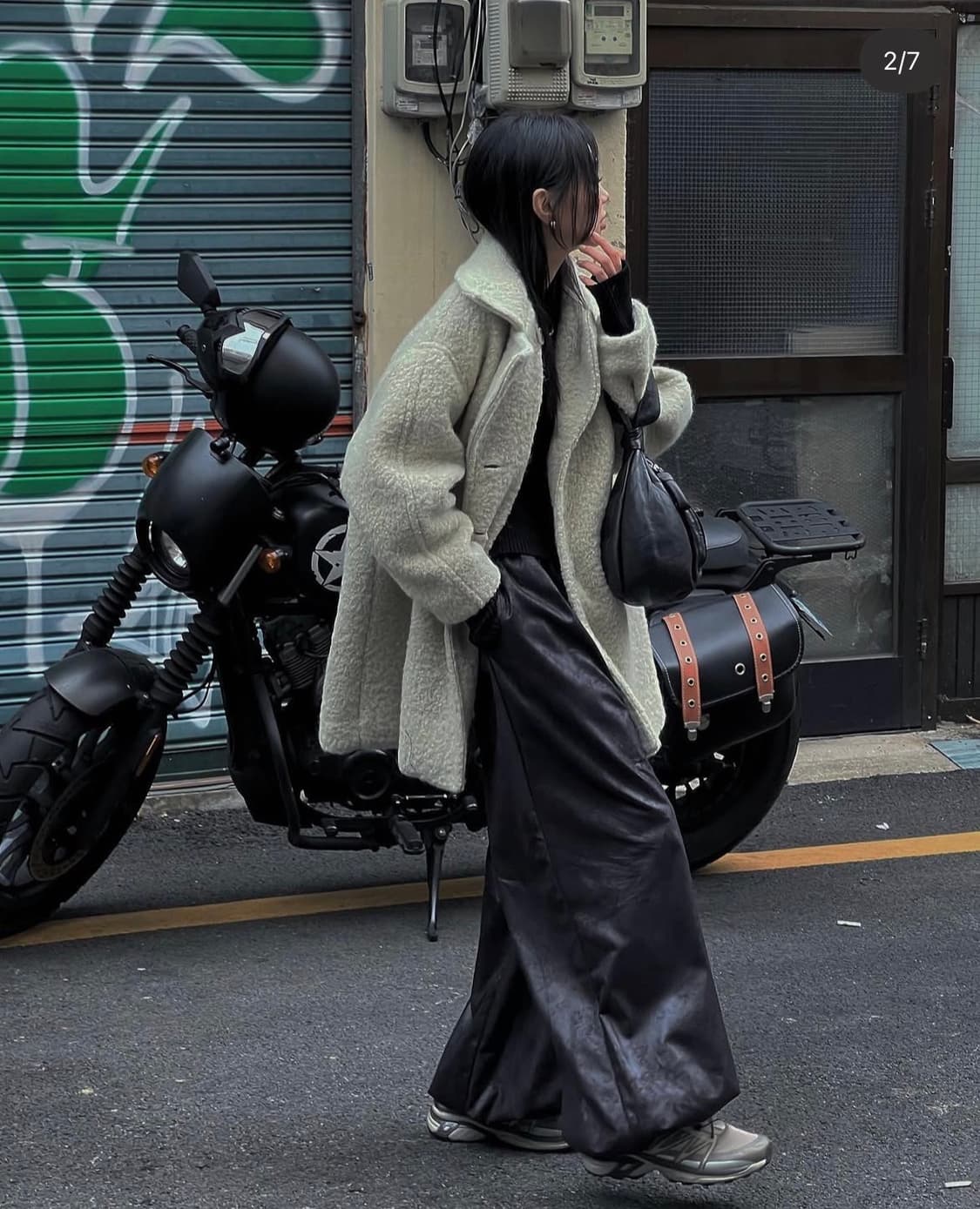 트리밍버드 알파카 피코트 블랙 판매 상품이미지2