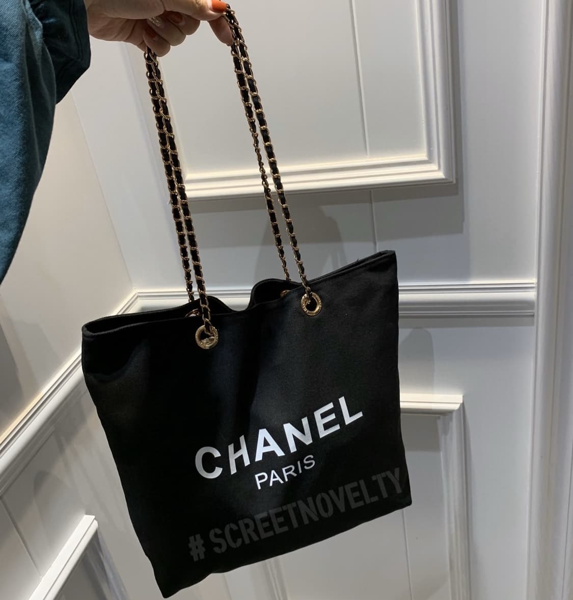 샤넬뷰티 골드체인 숄더백 블랙 상품이미지4