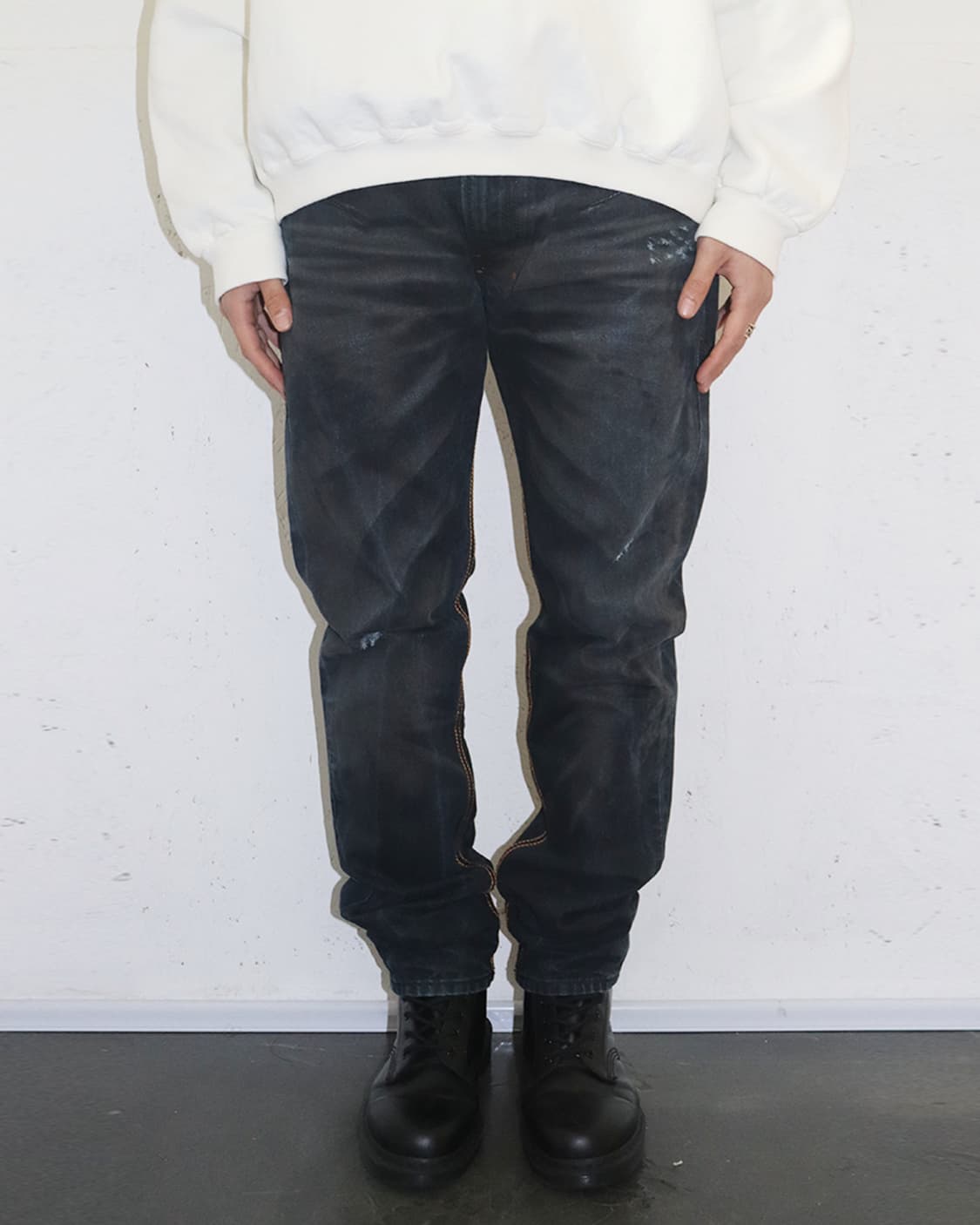 디젤 슬림 스키니 워시드 데님 진 상품이미지1