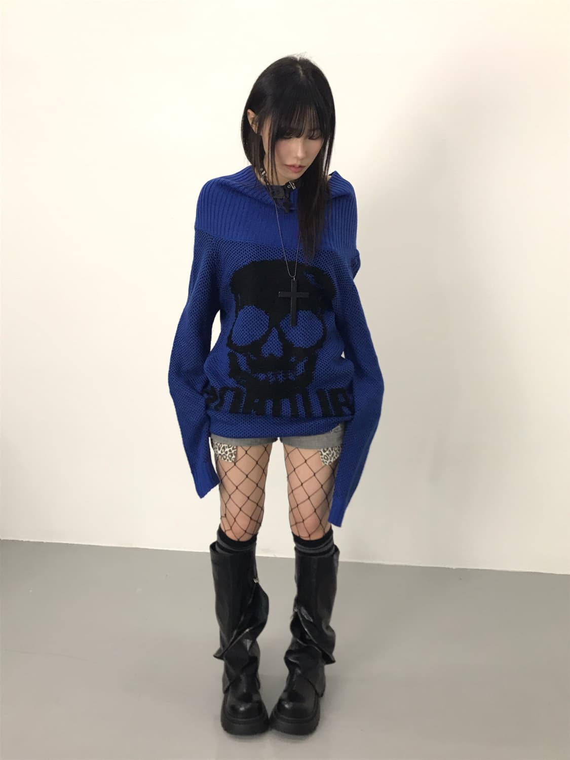 GHOST OF HARLEM Blue Skull Knit 상품이미지1
