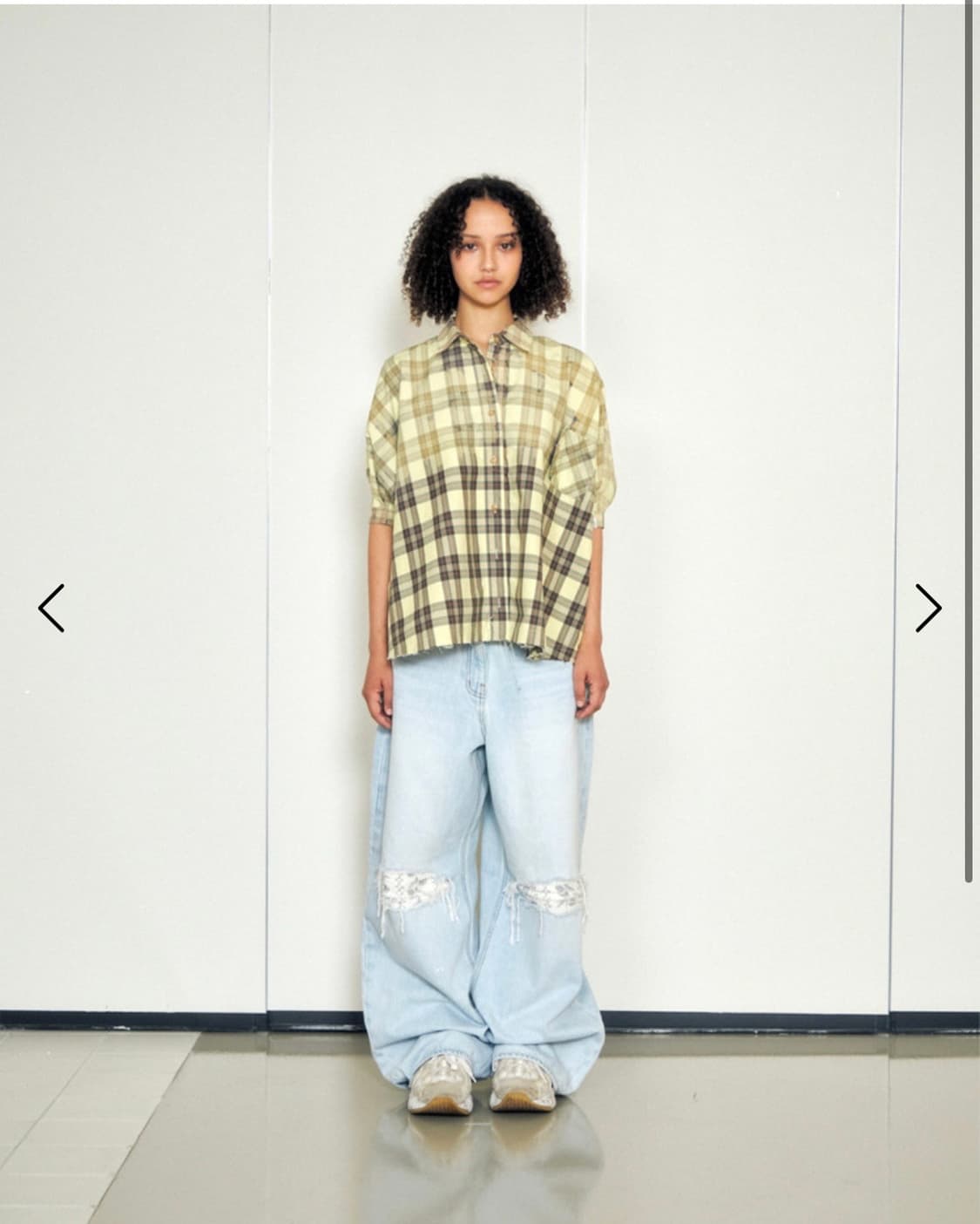 로레일즈 페이드 워싱 체크 셔츠 상품이미지3