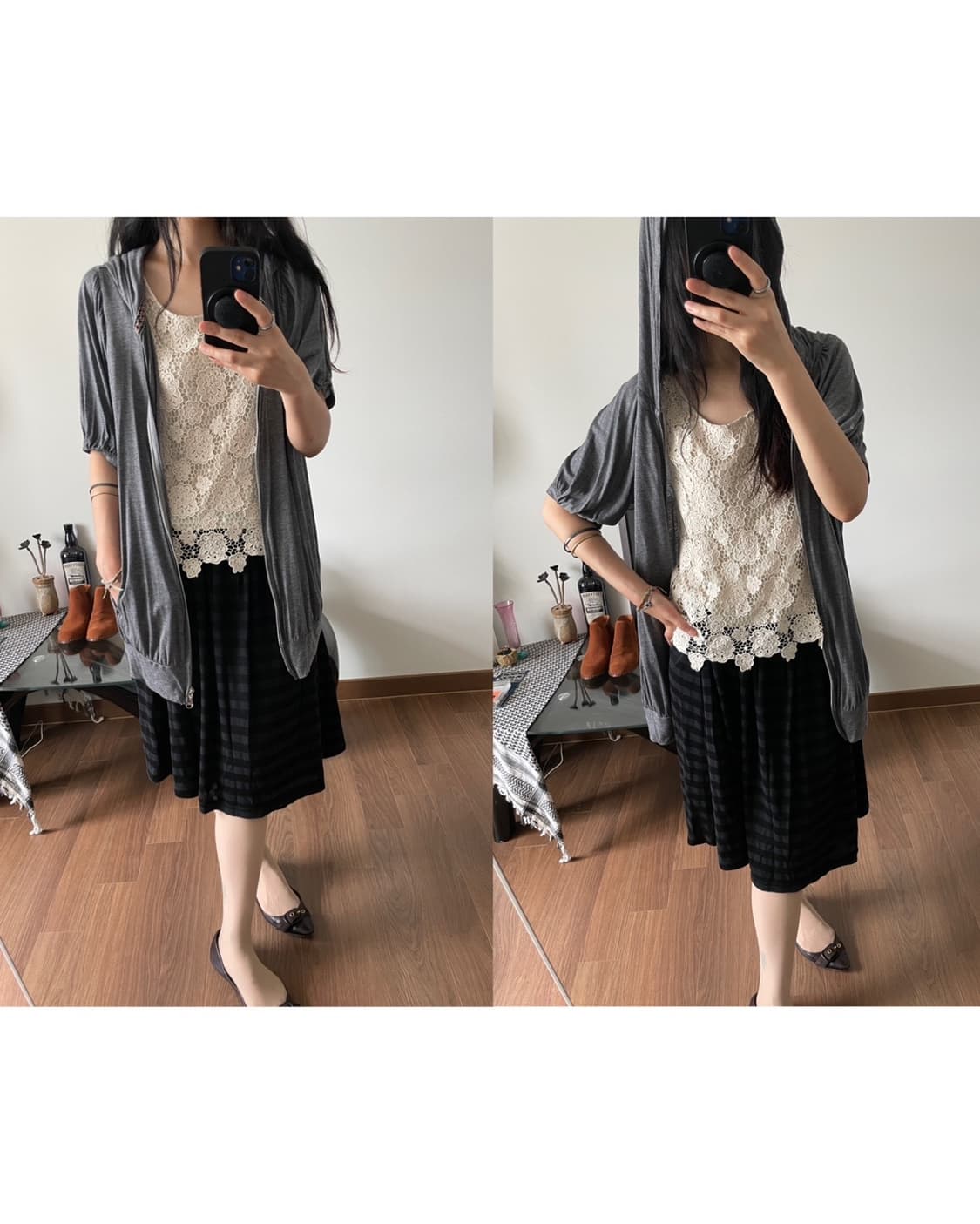 crochet flower sleeveless 상품이미지1