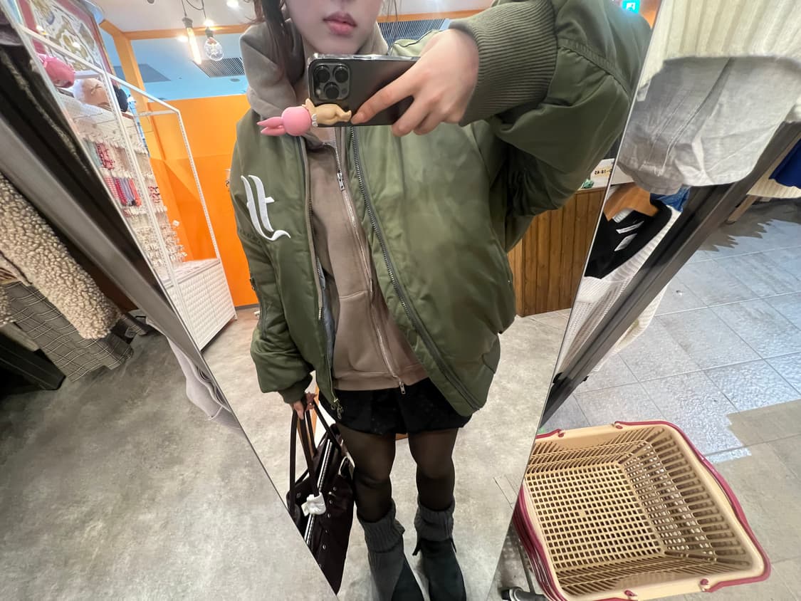 샵페어리 봄버 카키 상품이미지2