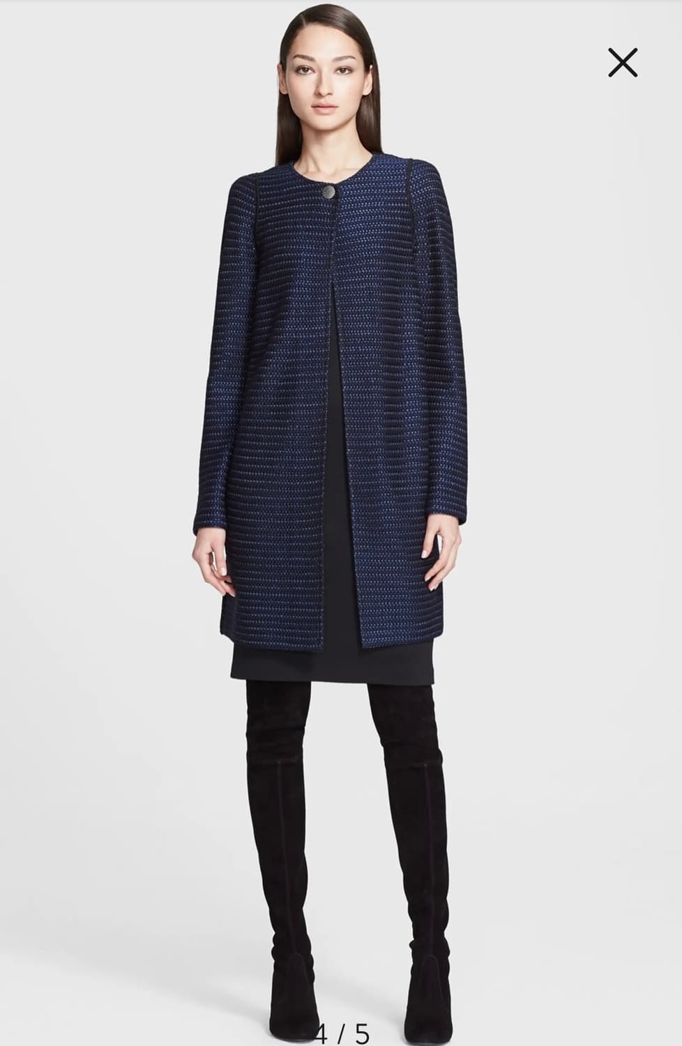 St. John Navy Tweed Long Cardigan / Coat 상품이미지6