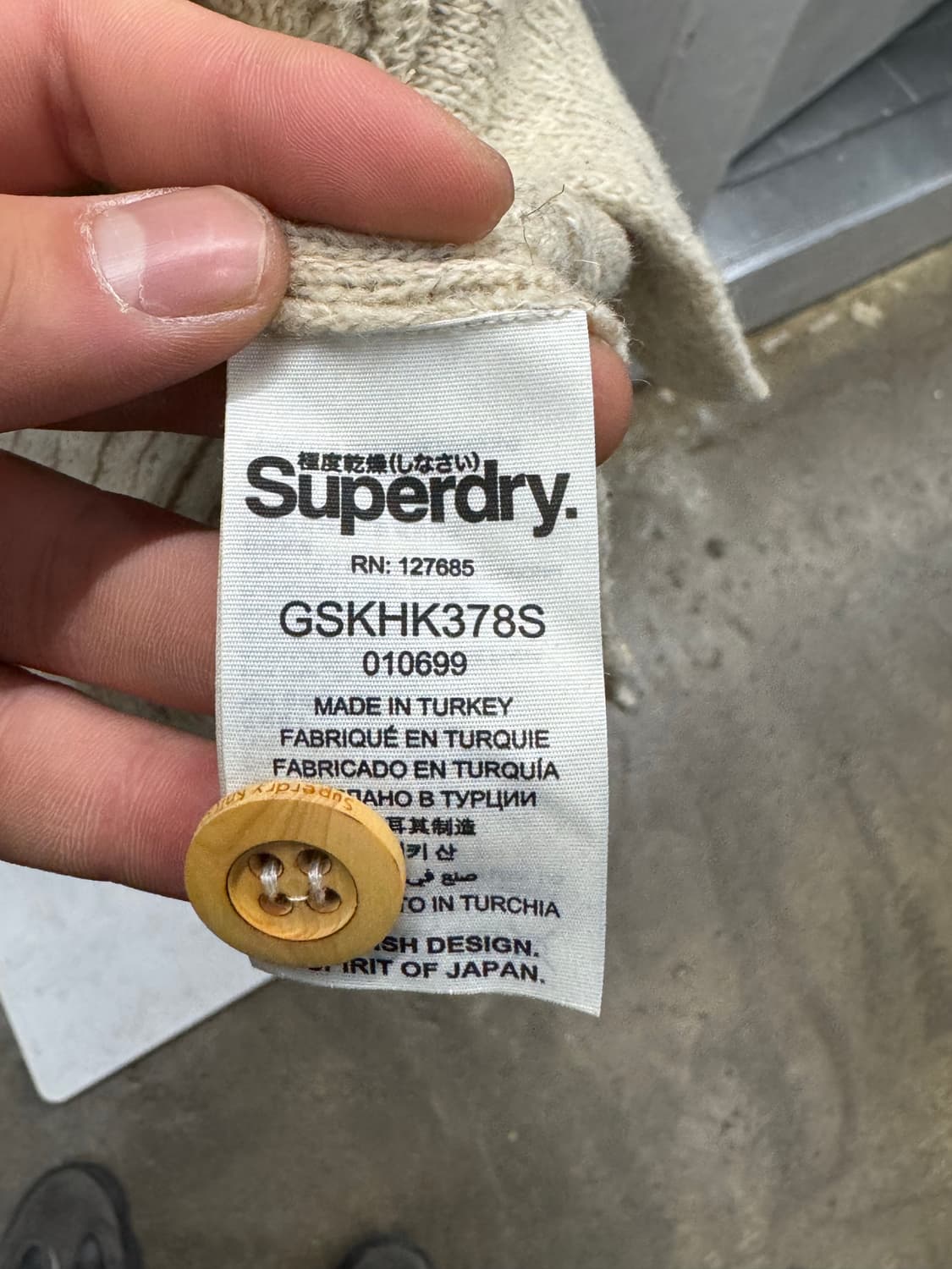 Superdry 케이블 니트 가디건 L 상품이미지4