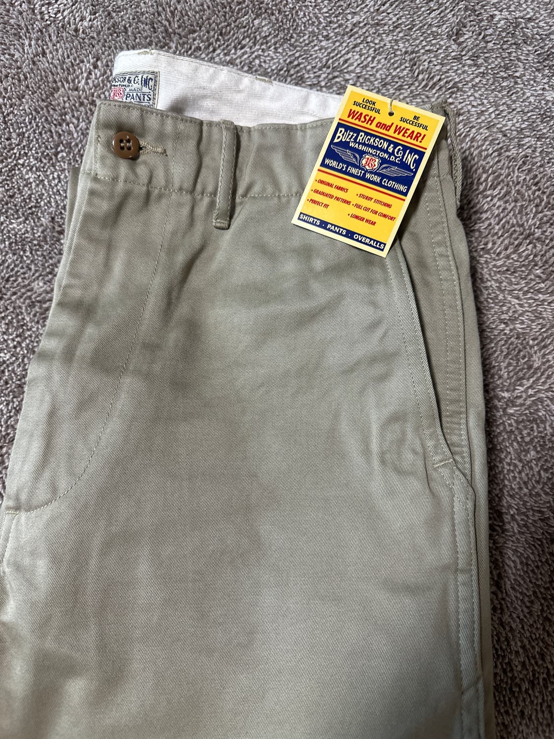 버즈릭슨 오리지날 치노30 카키 [새상품] 상품이미지1