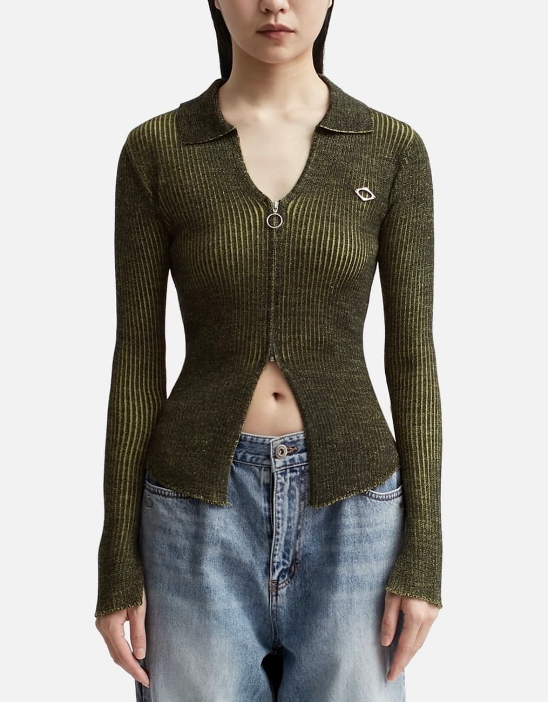 미스치프 니티드 투톤 셔츠 집업 M 상품이미지2