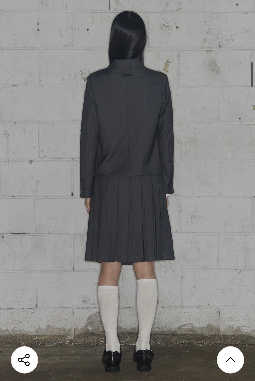 팬시클럽 클래식 자켓 & 플리츠 스커트 그레이 상품이미지3