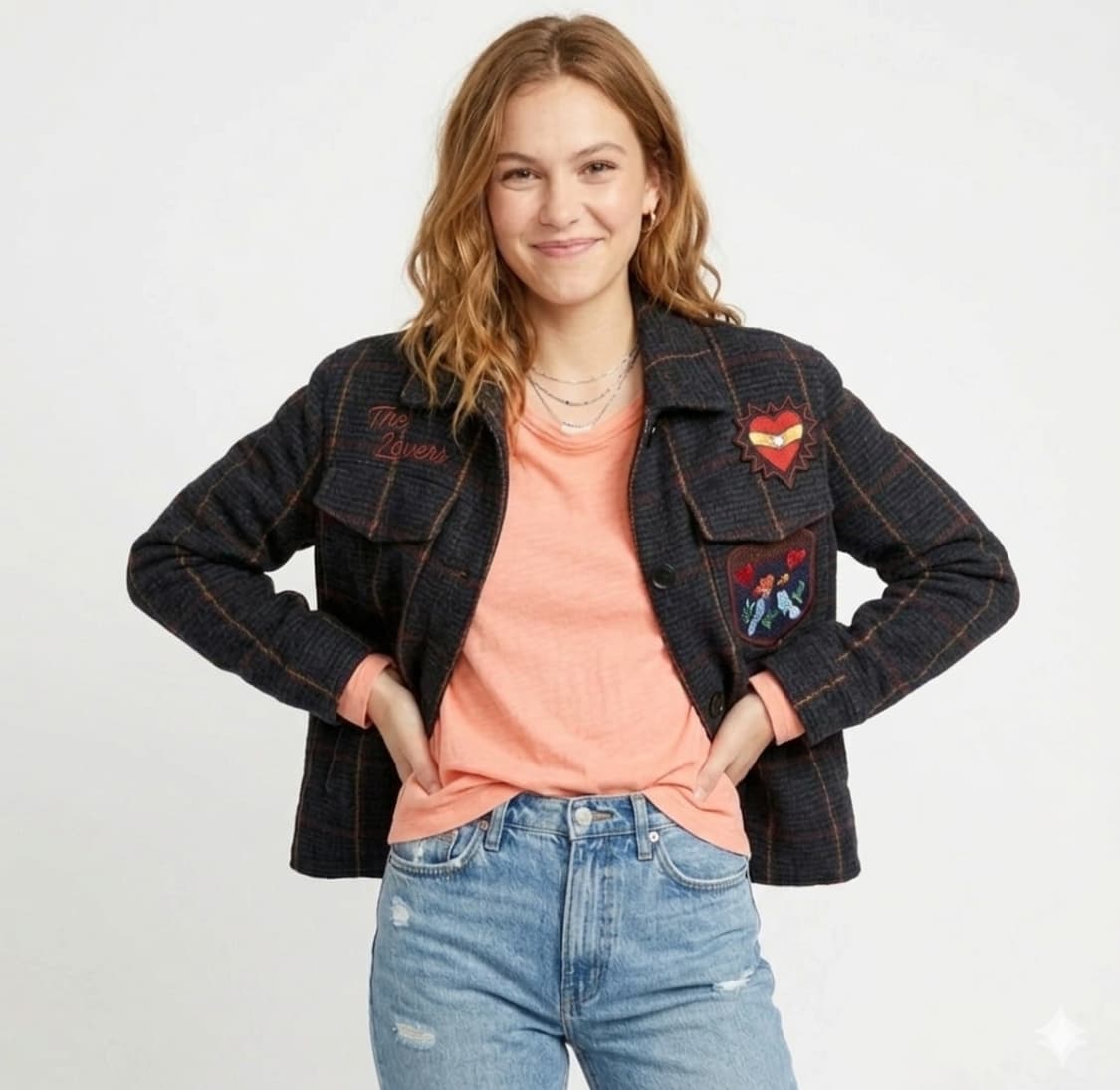 🌿봄자켓 | 앳코너 체크자켓 55~66 | 카라 탈부착 간절기 아우터 상품이미지1