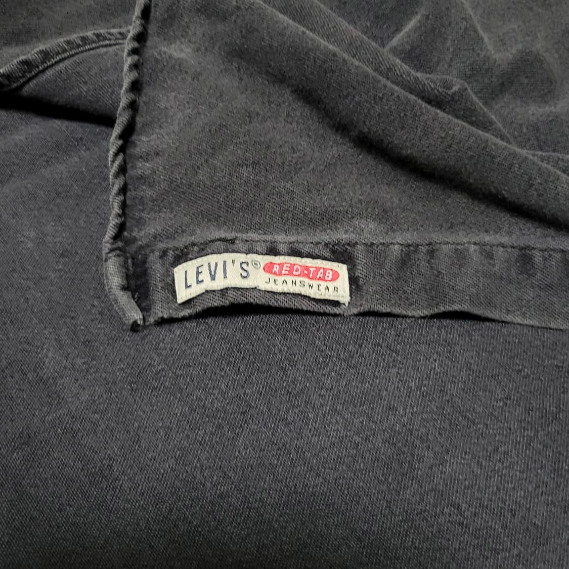 90s 리바이스 정품 흑청 데님 긴팔 셔츠 (L) 상품이미지5
