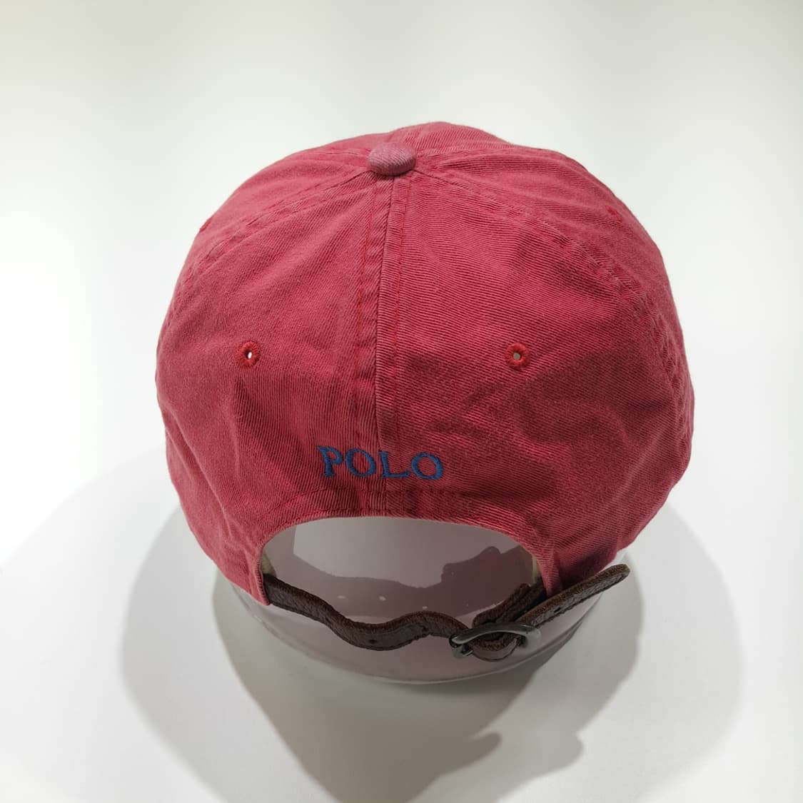 CL836 폴로 코튼 가죽스트랩 빈티지핑크 볼캡 모자 상품이미지5