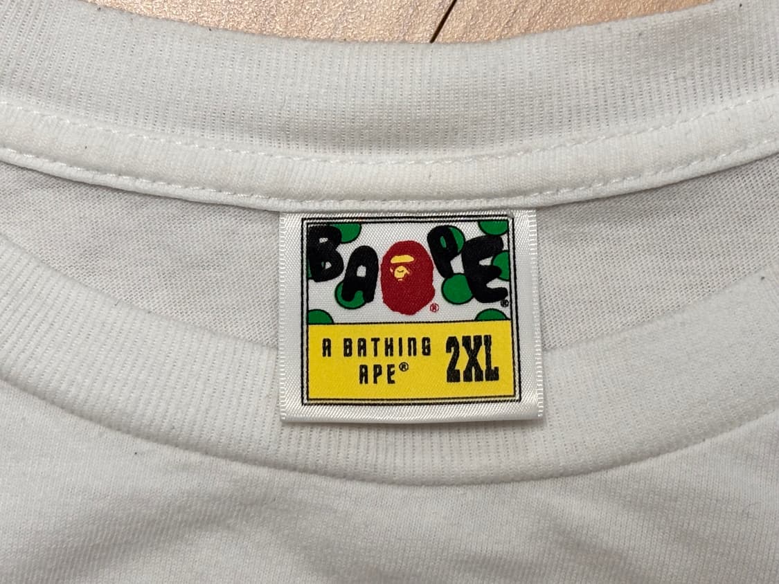 베이프 1st 카모 마일로 온 에이프 헤드 티셔츠 화이트 XXL 상품이미지3