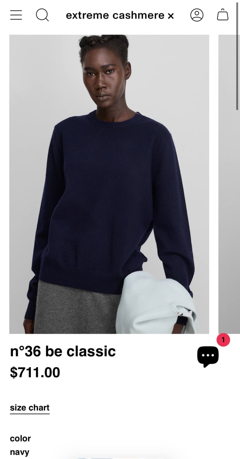 [F]익스트림캐시미어 26ss be classic 니트/네이비 상품이미지4