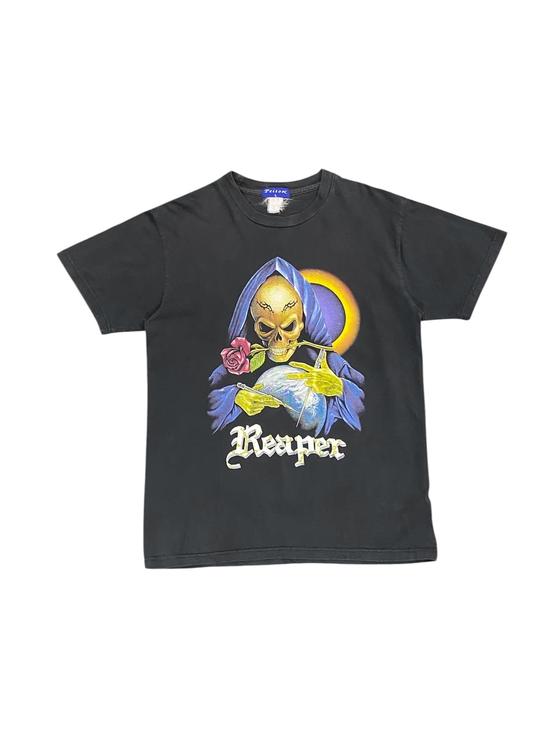 Peitox 빈티지 해골 프린팅 반팔티셔츠 상품이미지1