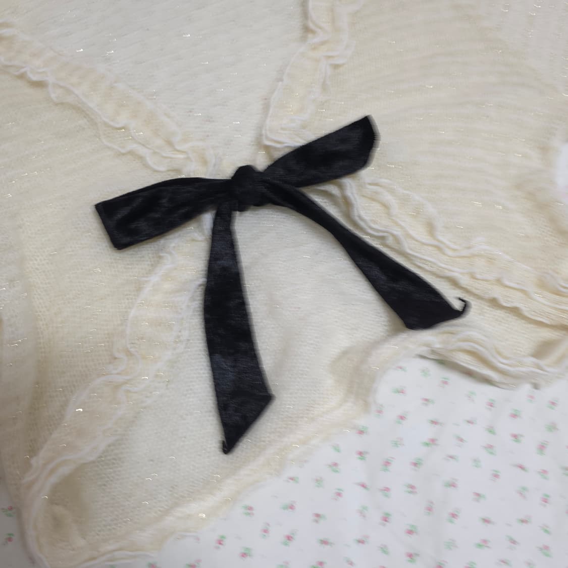 빈티지 리본 볼레로 가디건 리즈리사깔 모리 히메카지 히메갸루 상품이미지3