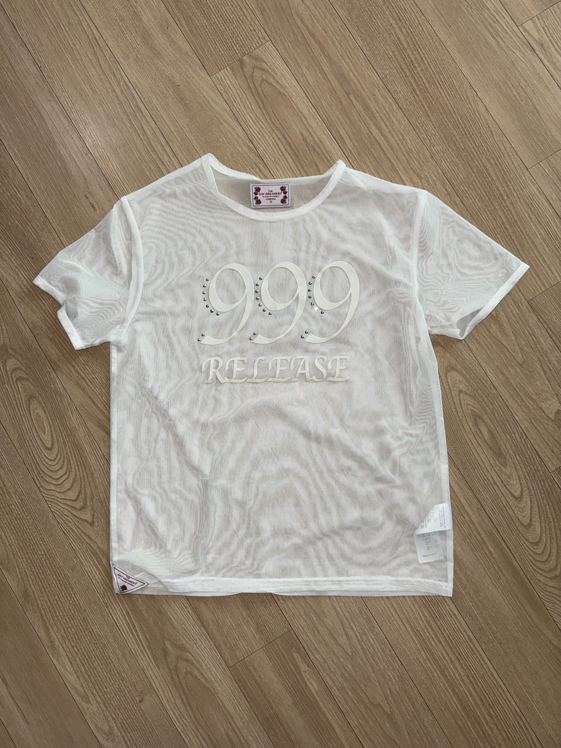 스컬프터) 시스루 크롭 탑 티셔츠 상품이미지2