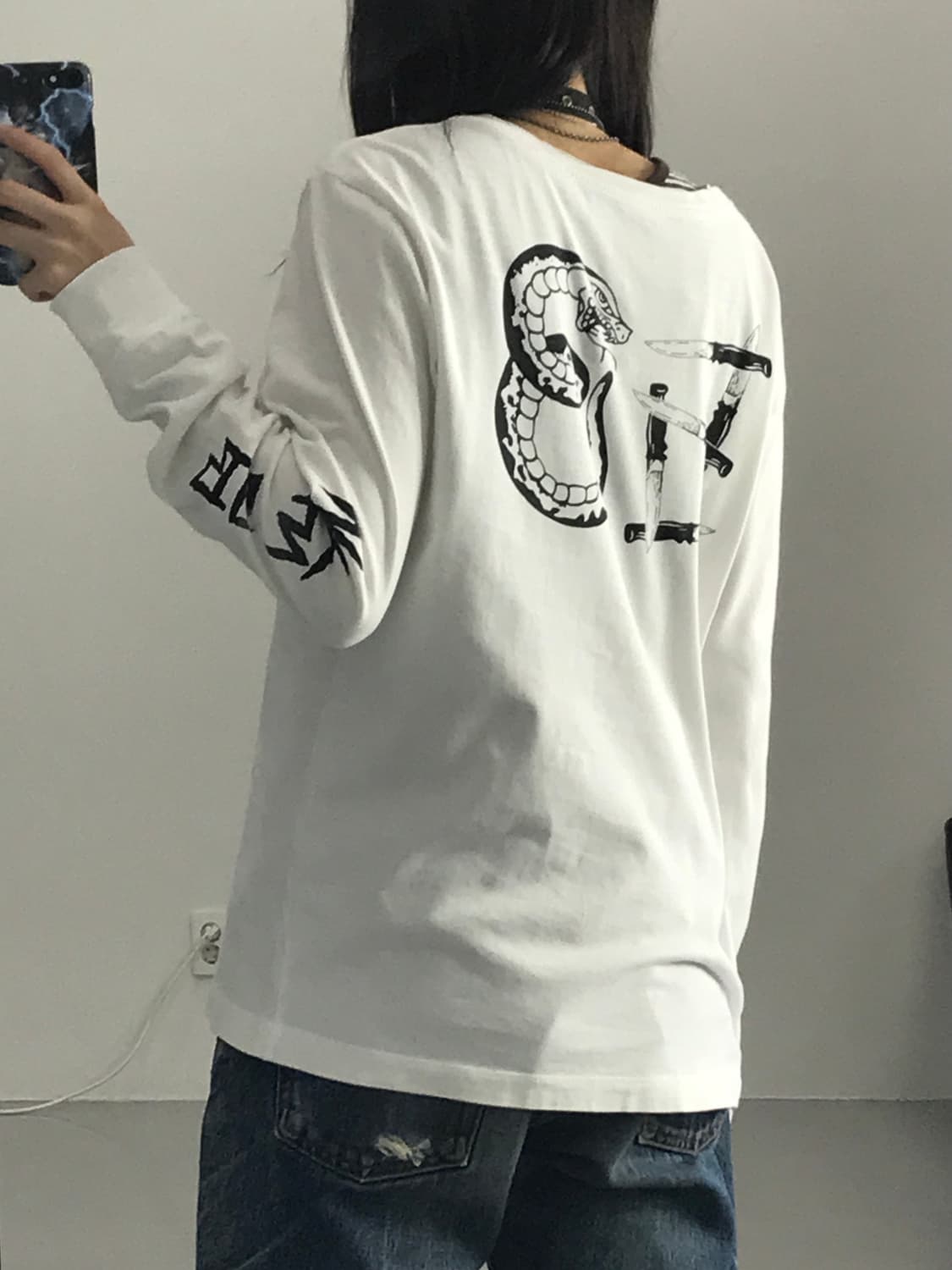  Nike SB Long Sleeve Snake T Shirt White 상품이미지2