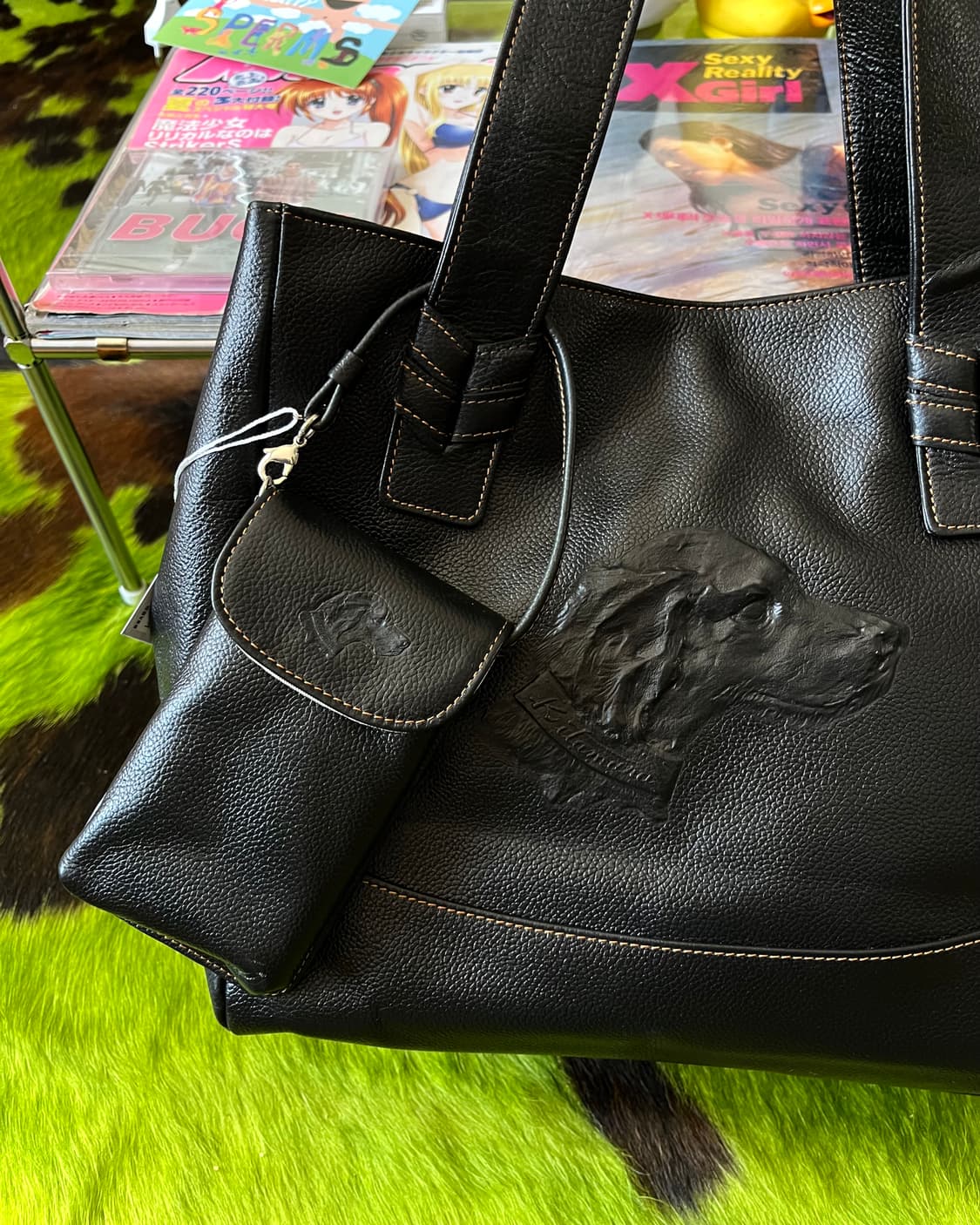 キタムラ Kitamura Dog Carving Leather Bag 상품이미지5
