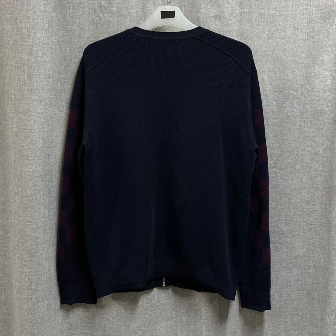 [105] 시스템옴므(SYSTEM) 체크 울 라운드 니트집업 가디건 상품이미지5