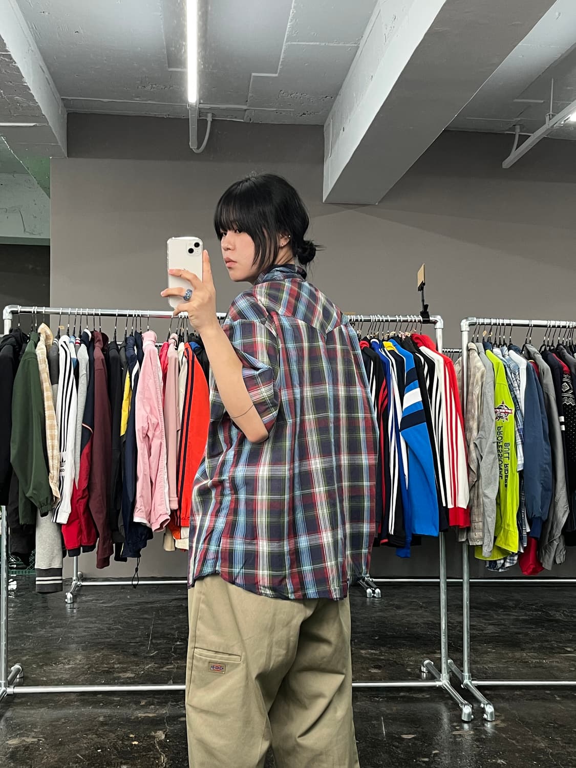 랭글러 웨스턴 체크 반팔 셔츠  상품이미지4