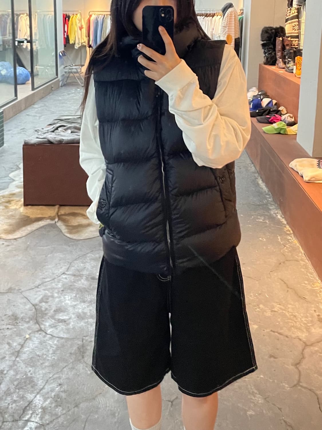 스톤 아일랜드 와펜 나일론 후드 다운 베스트 H577 상품이미지1