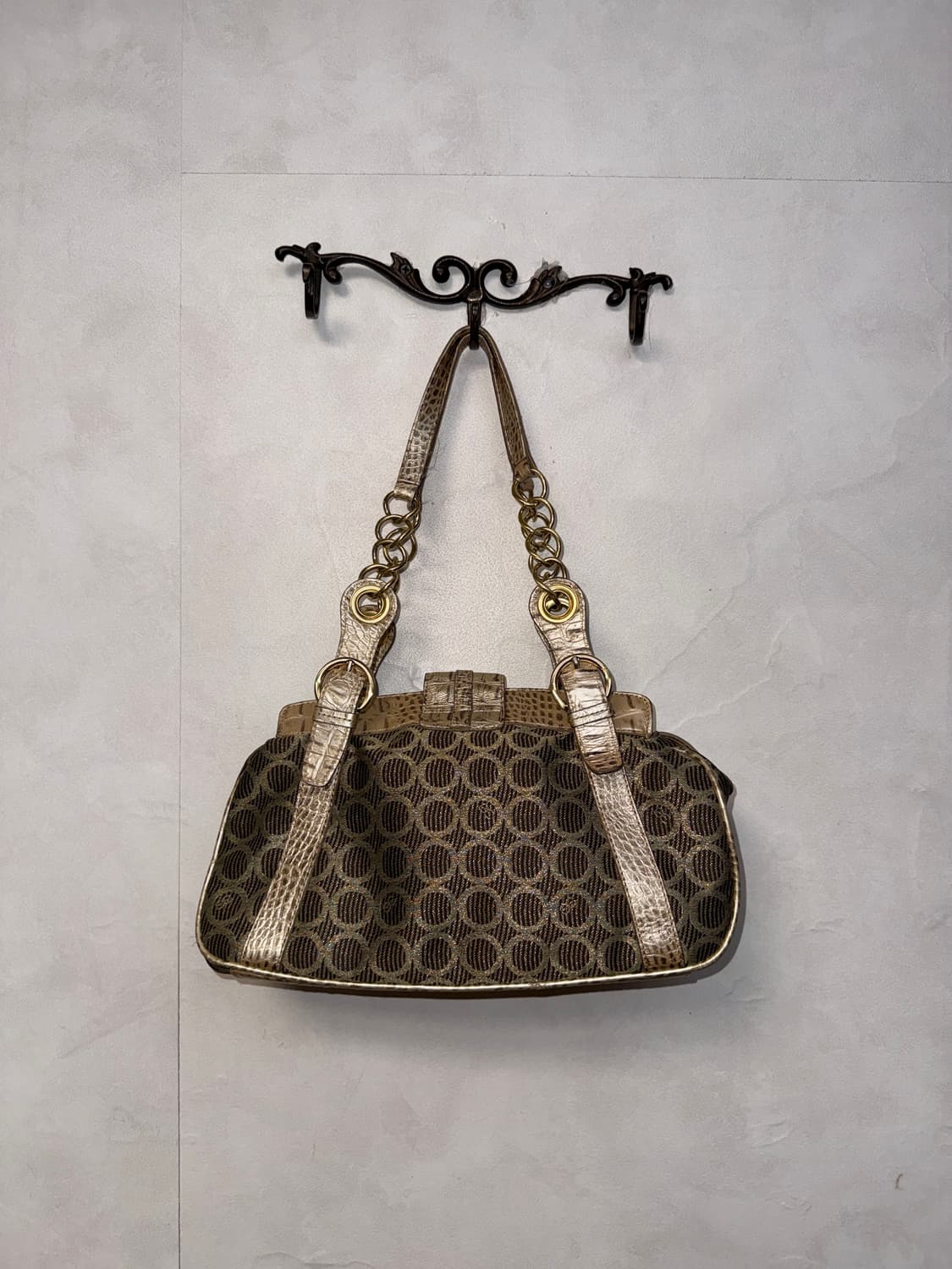 Esquire gold python chain shoulder bag 상품이미지4