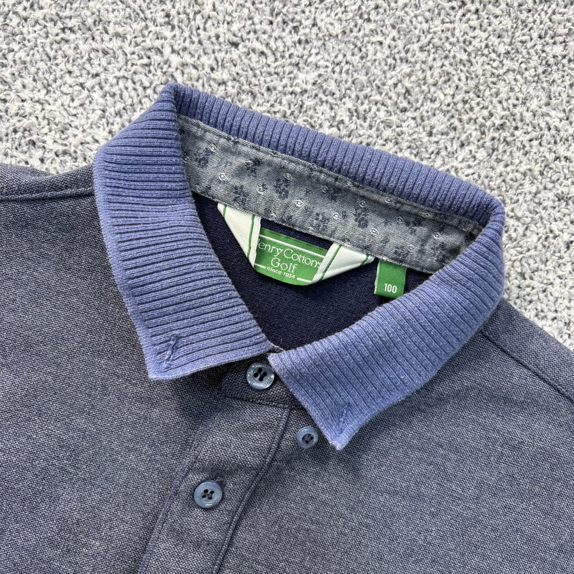 100 헨리코튼 골프 긴팔티 카라티 회색 0319J 상품이미지2