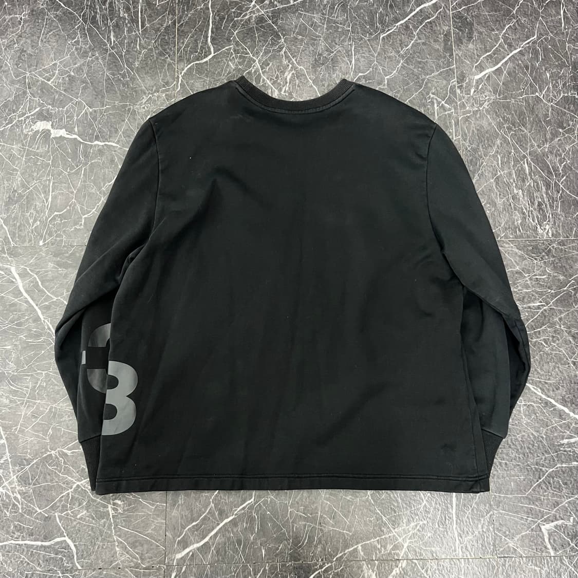 Y-3 와이쓰리 하프로고 블랙 스웻 맨투맨 상품이미지3