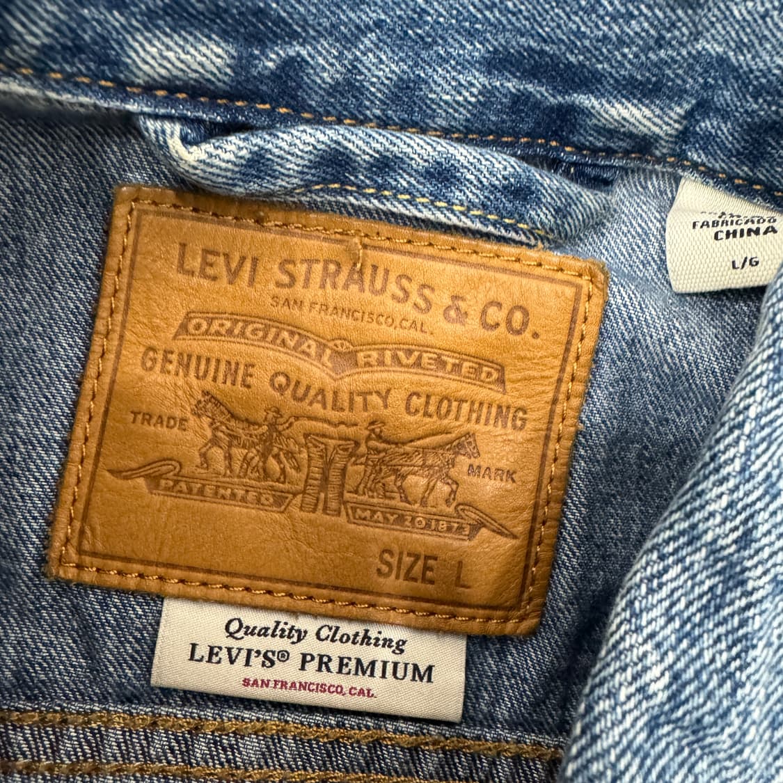 L 리바이스 프리미엄 빅E 워싱 데님 청 자켓  상품이미지5