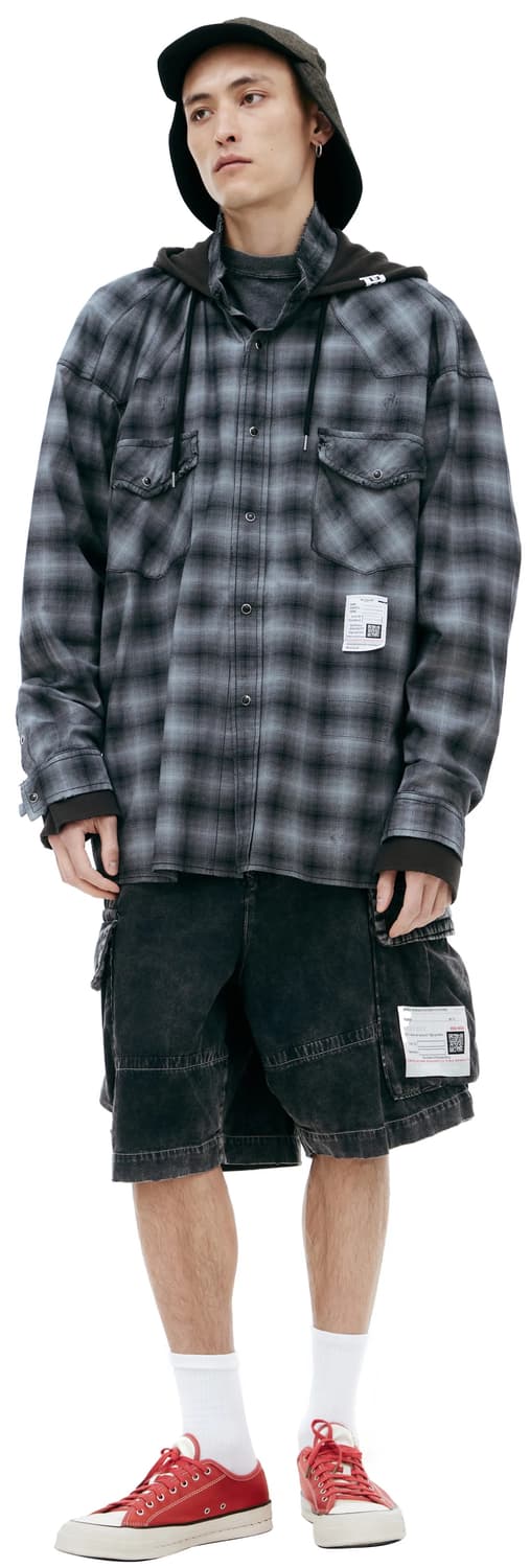 MIHARA YASUHIRO — 2023/24 체크 후드 셔츠 상품이미지5