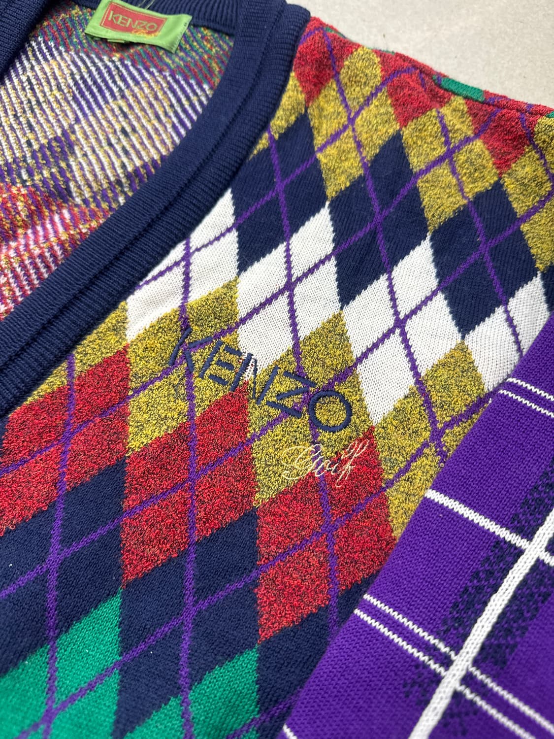 겐조 아가일 가디건 2 상품이미지3