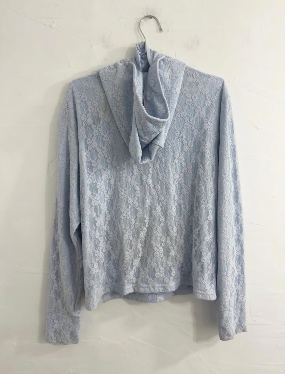 Blue lace hood zipup 상품이미지2
