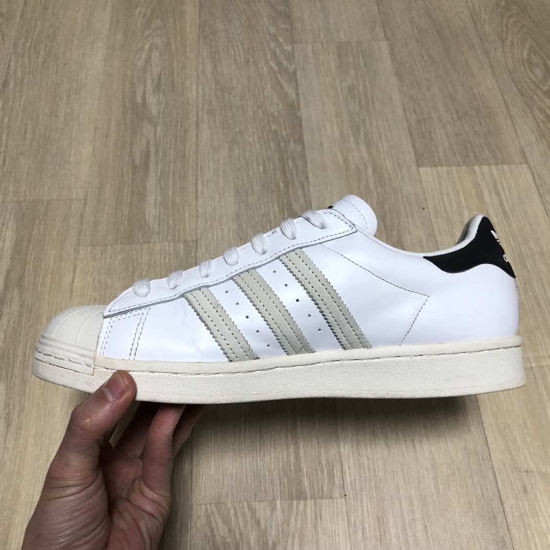 (265) 아디다스 adidas 리얼레더 슈퍼스타 화이트 265 상품이미지5