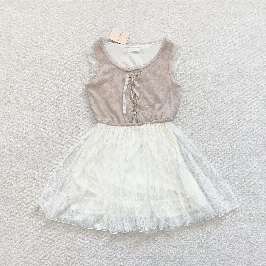 리즈리사 라떼갸루 레이스 니트 원피스 상품이미지1