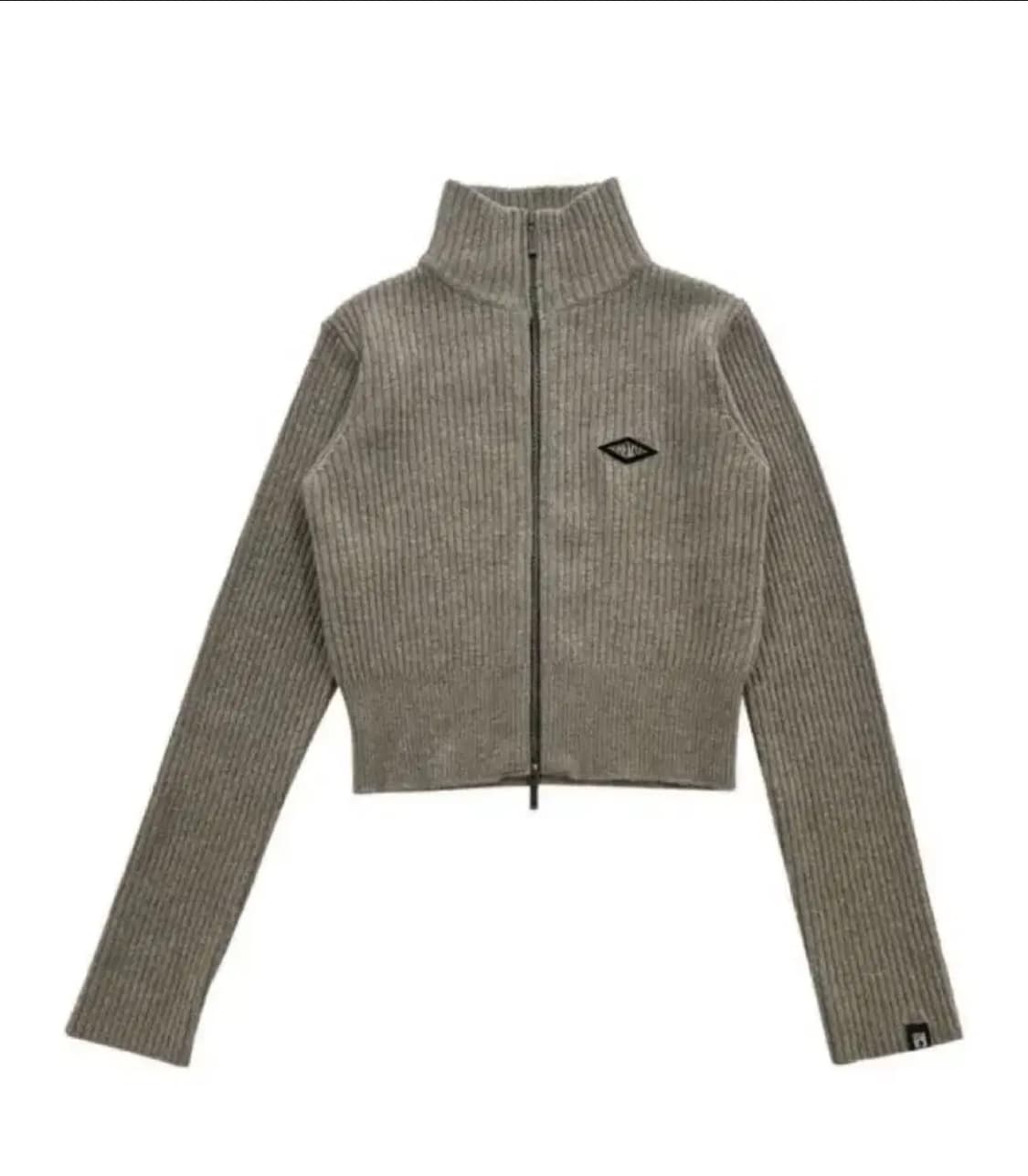 보헤미안서울 하이넥 로고 니트 집업 상품이미지1