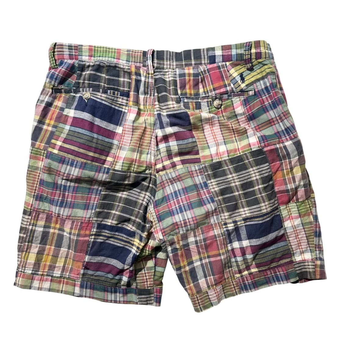 폴로 랄프로렌 마드라스 체크 패치워크 하프팬츠 반바지 상품이미지2