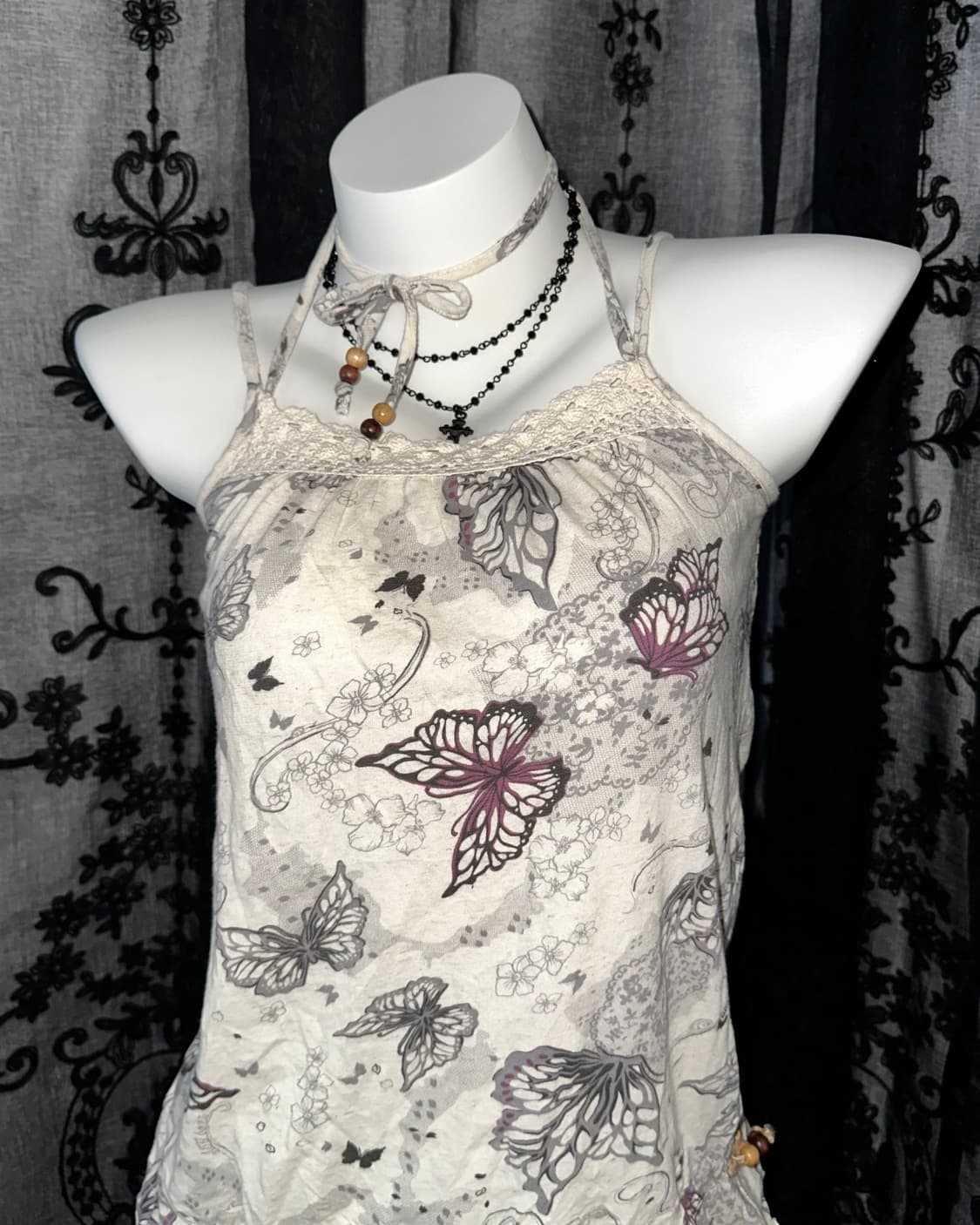 Oriental Butterfly Halterneck Slip 상품이미지2