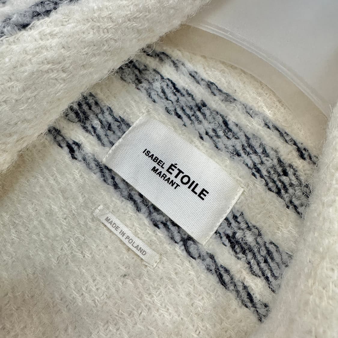 이자벨마랑 에뚜왈 알파카 울 스트라이프 코트 상품이미지3