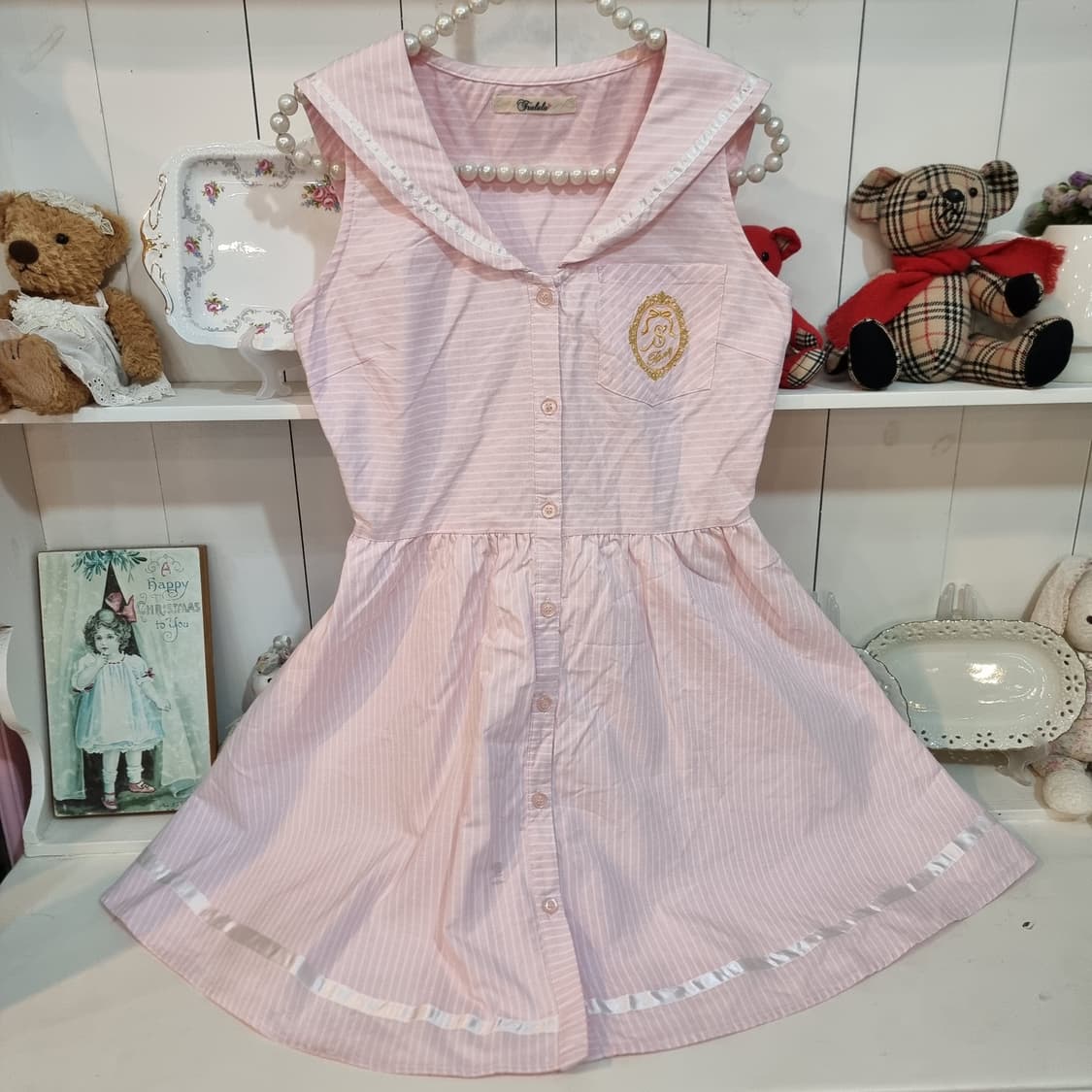 트랄라라(Tralala) 딸기우유 세일러 원피스 상품이미지2