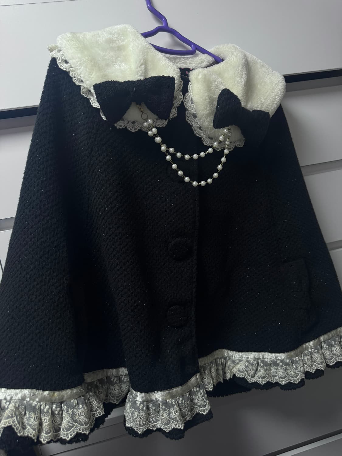 트랄라라 케이프 판쵸 코트 리본 리즈리사 라떼갸루 히메갸루 상품이미지1