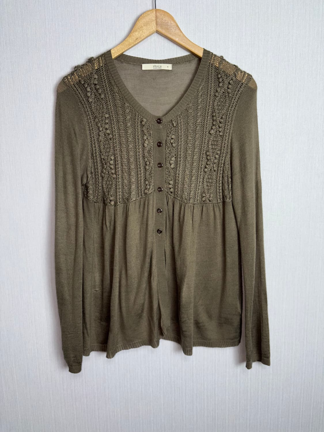 카키브라운 가디건  상품이미지6