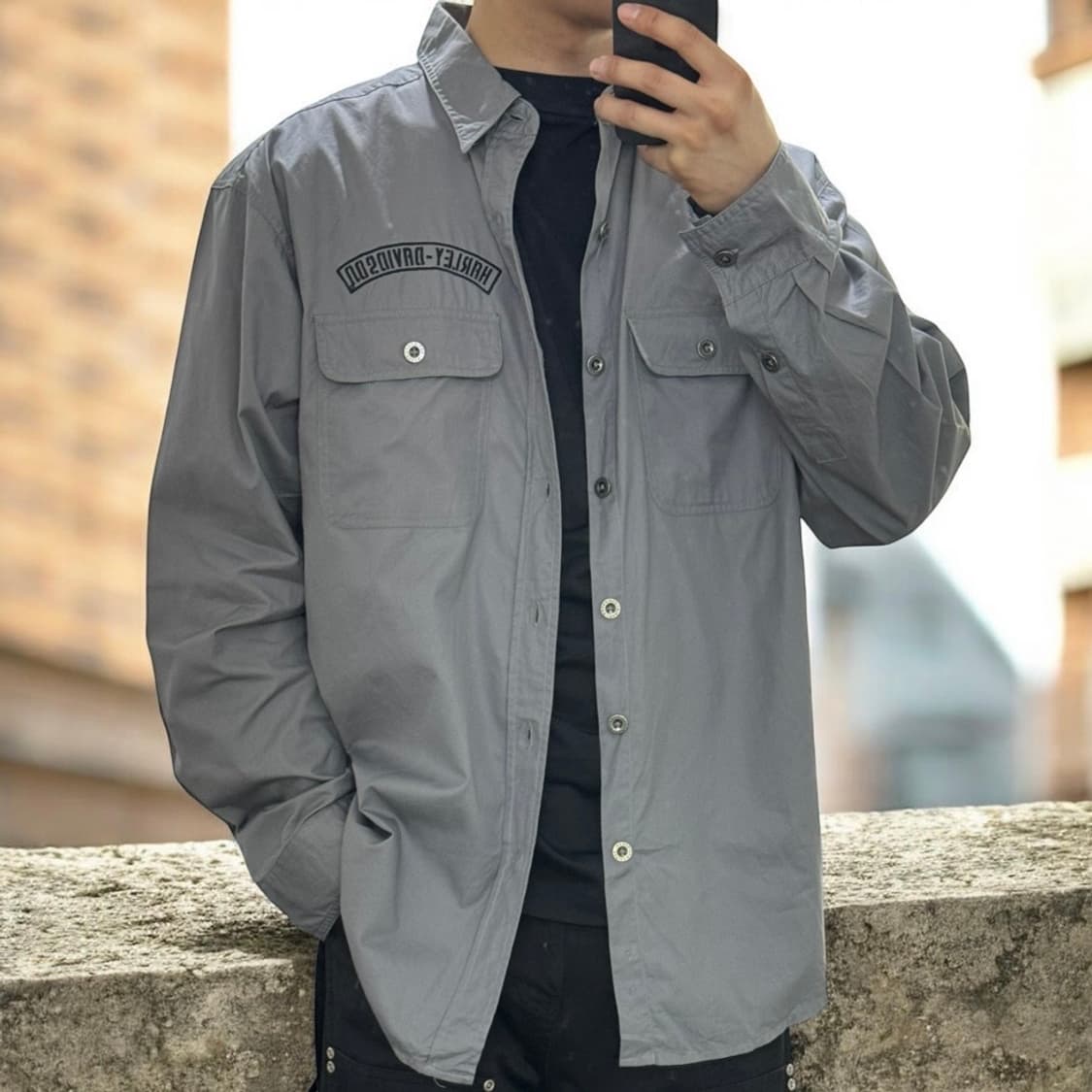 할리데이비슨 빅로고 셔츠 상품이미지3