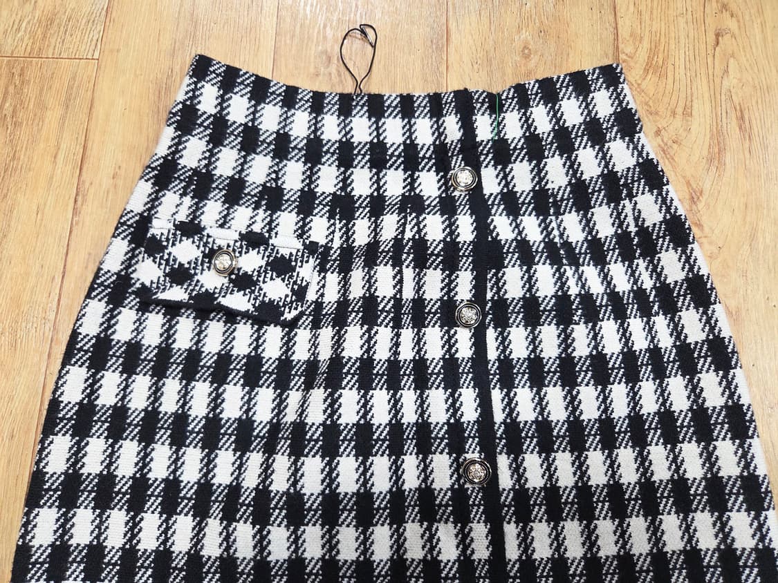 더히스토리(the history) 언발 체크니트스커트 55-66 새상품 상품이미지4