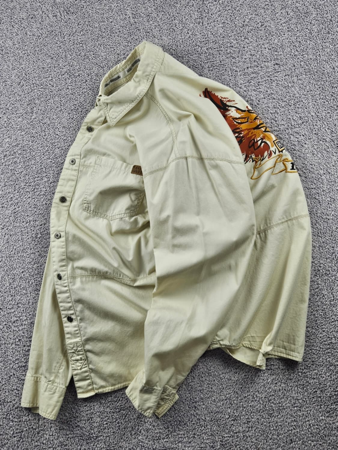 할리데이비슨 플레임 로고 바이커 셔츠 ( L ) / 10712 상품이미지4