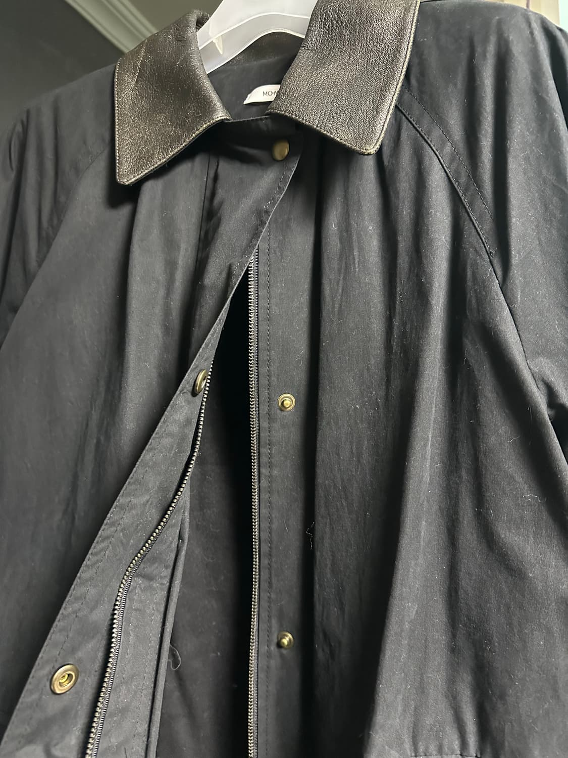 모노하 코티드 코튼 워크자켓 블랙 상품이미지4