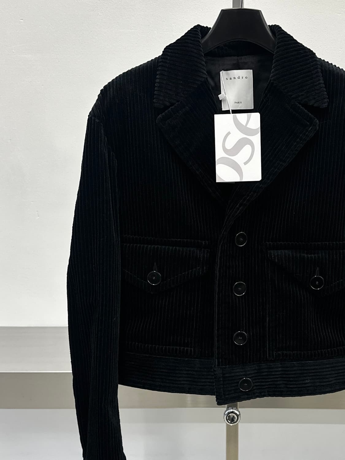 산드로 벨벳 코듀로이 크롭 자켓  상품이미지4