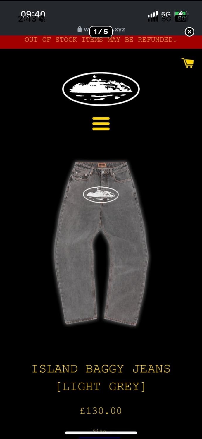 코르테이즈 아일랜드 배기진 라이트 그레이 32 상품이미지1