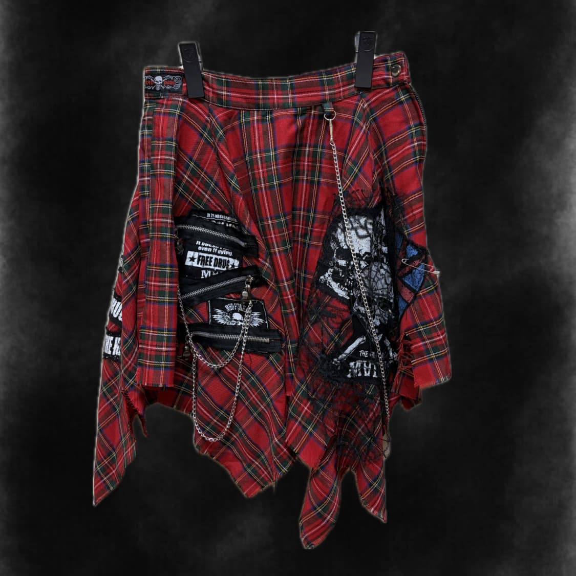 매드펑크 타탄체크 스커트 상품이미지2